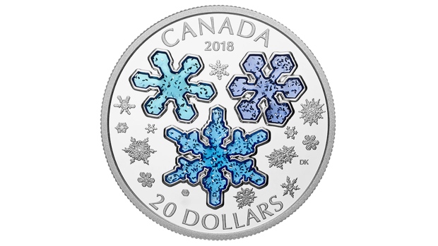 ضرب سکه 20 دلاری عجیب با طرح دانه برف در ضرابخانه سلطنتی کانادا