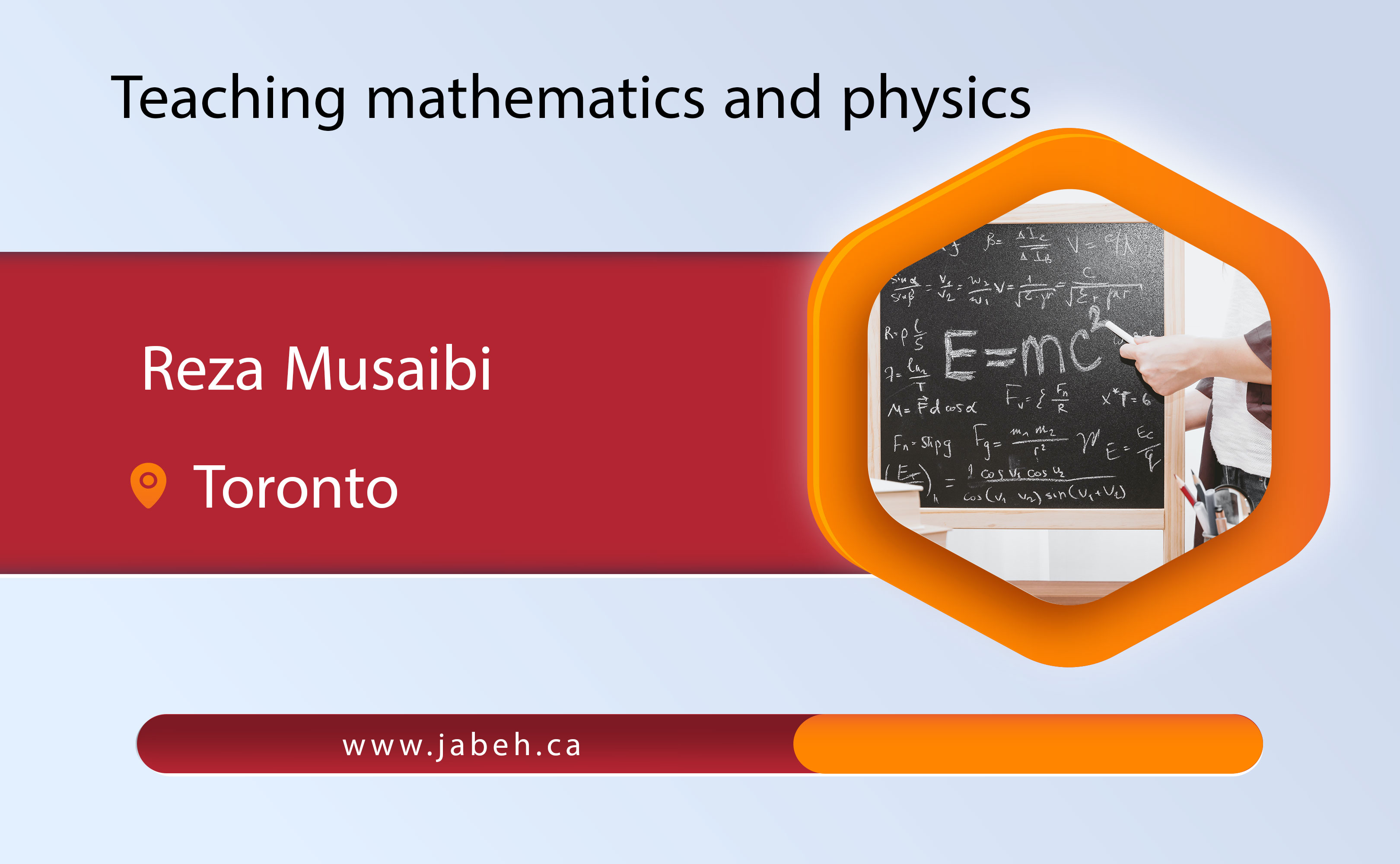 Reza Musaibi's math and physics education in Toronto