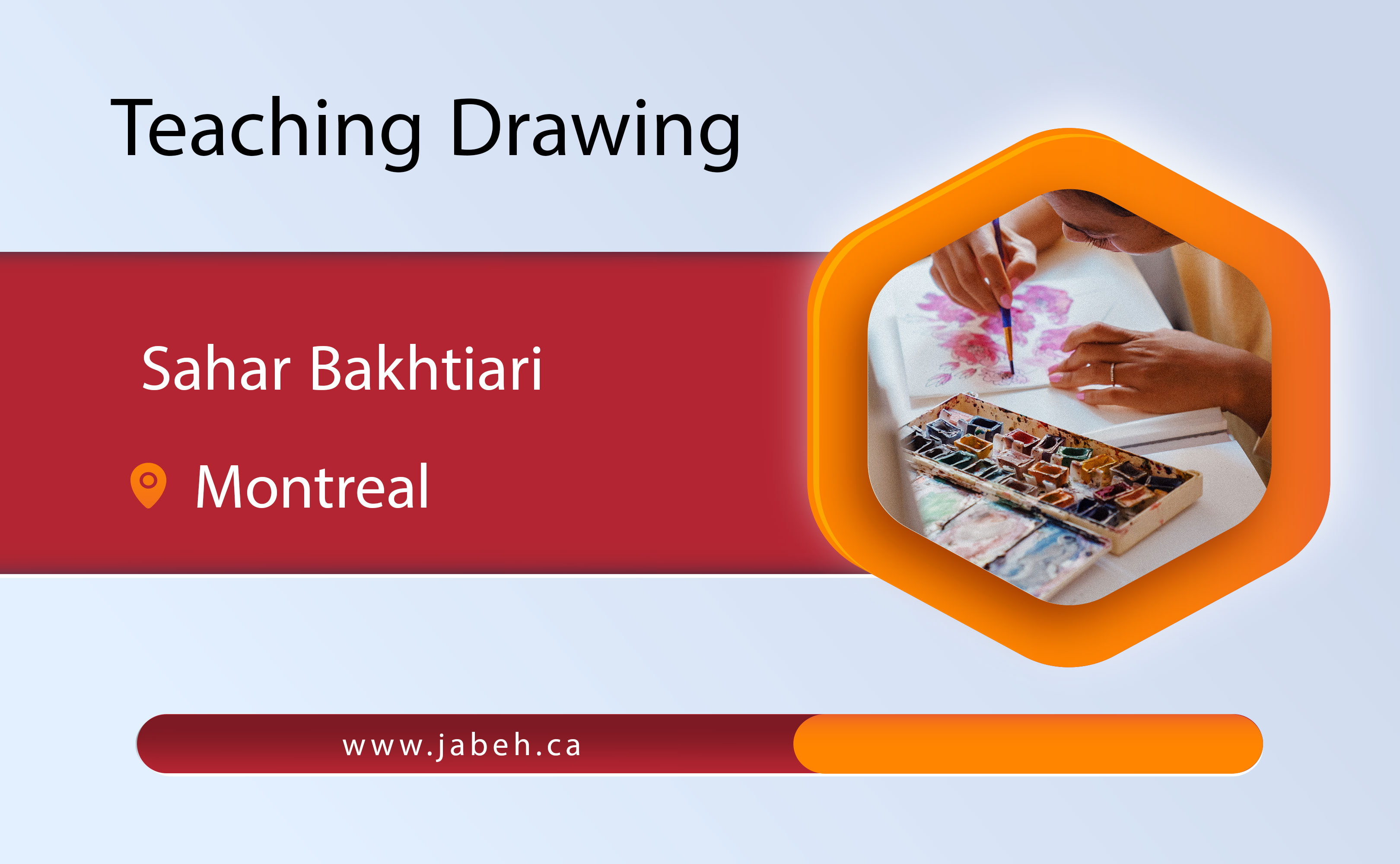 Painting and drawing training of Sahar Bakhtiari in Montreal