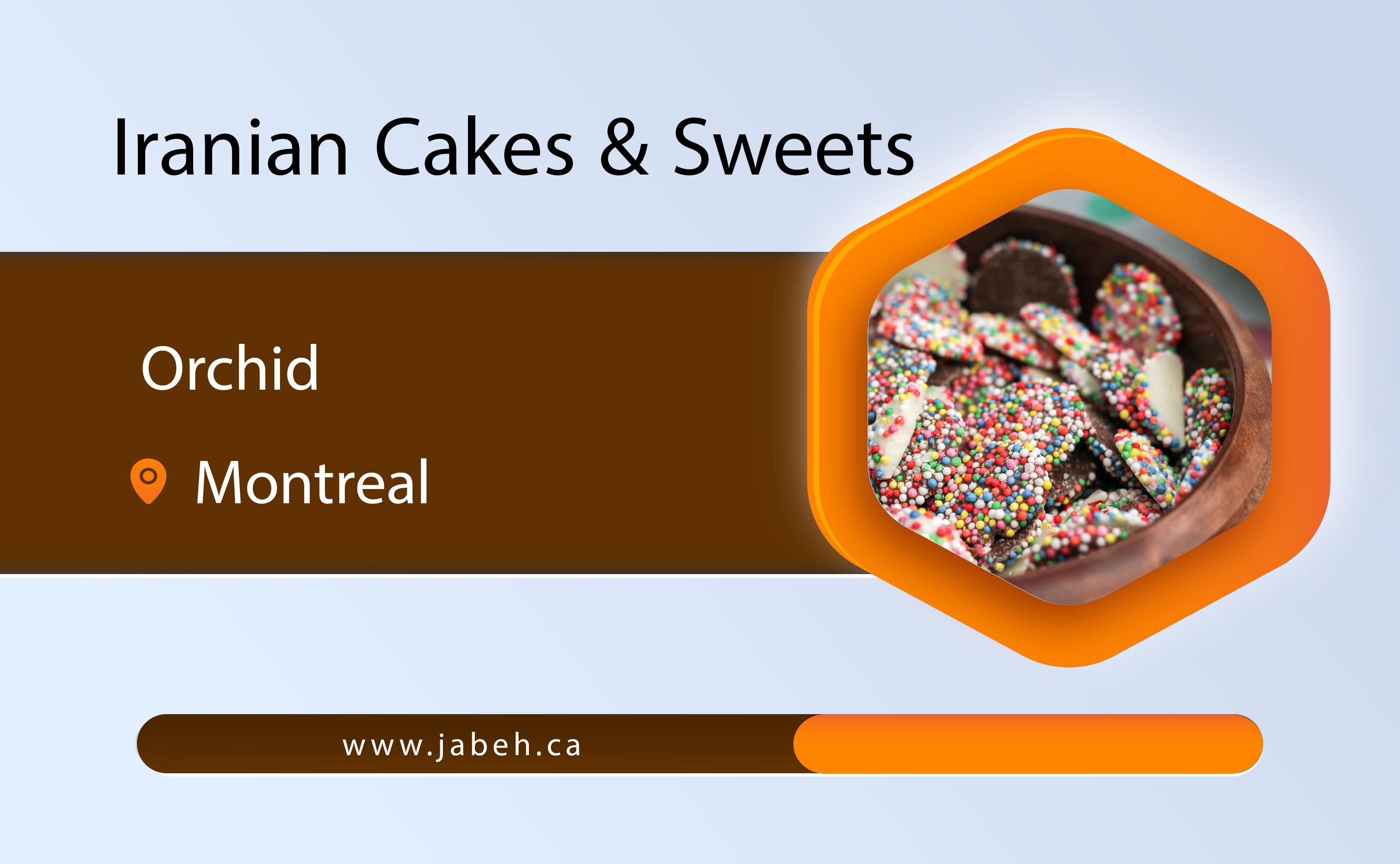 Iranian orchid cakes and sweets in Montreal