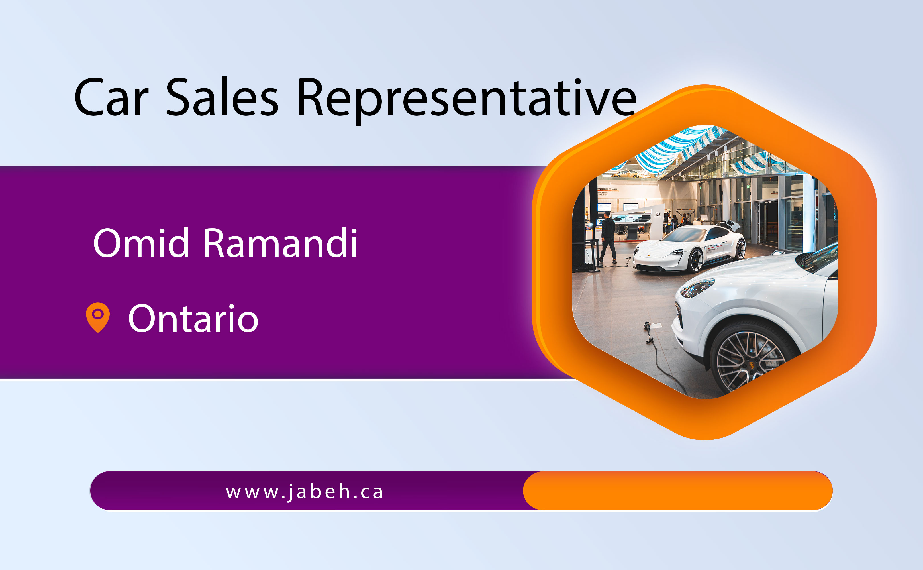 Iranian sales representative of Omid Ramandi cars in Ontario