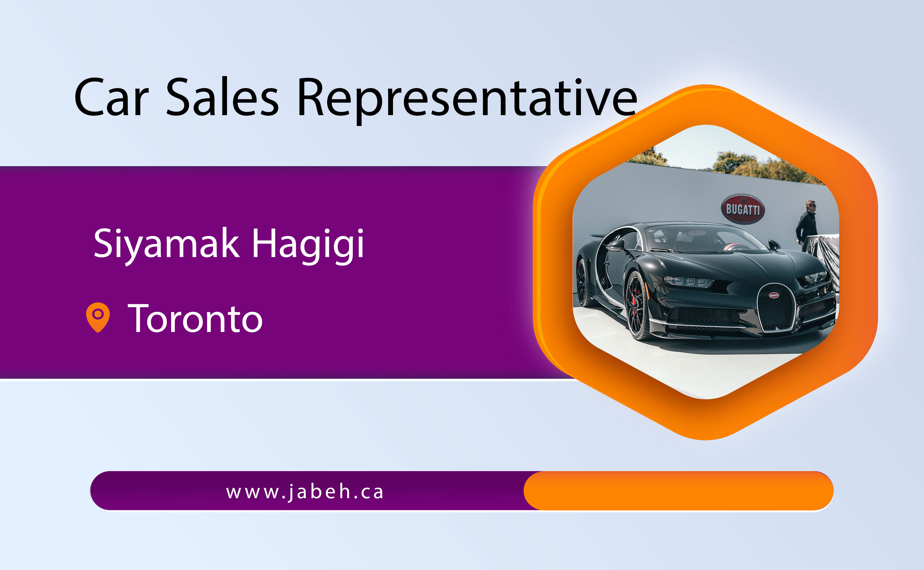 Siamak Haghigi Iranian car sales representative in Toronto