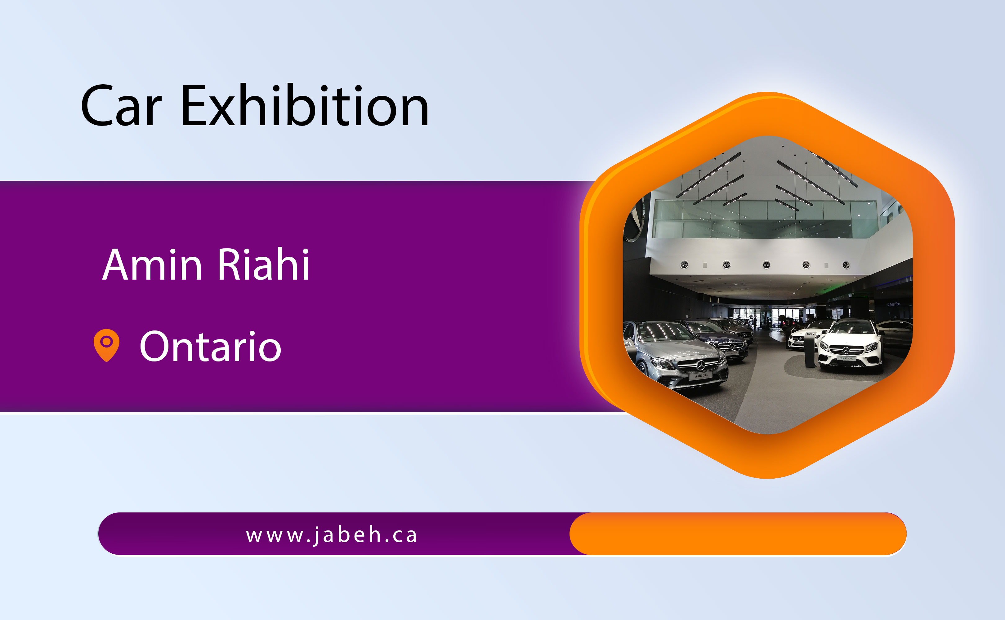 Amin Riahi car exhibition in Ontario