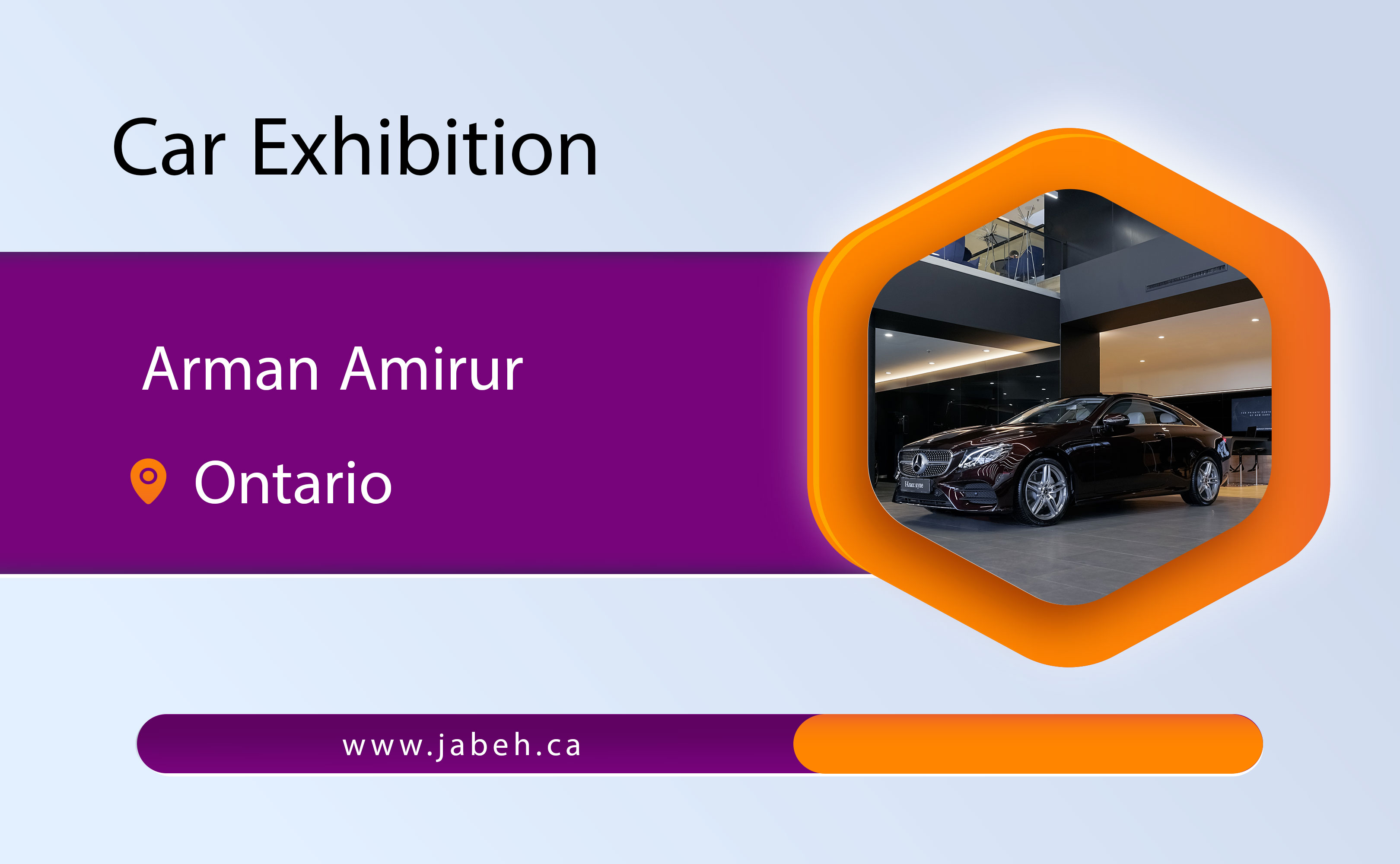 Arman Amiror car exhibition in Ontario