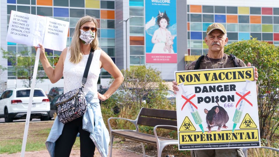 جریمه‌ های سنگین در کبک برای معترضان ضدواکسن
